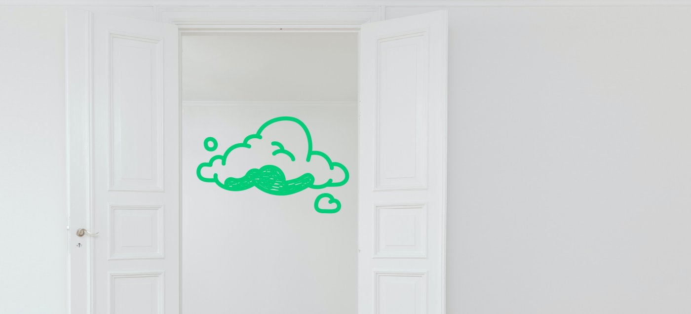 Grafik Tür mit Wolke noventic group