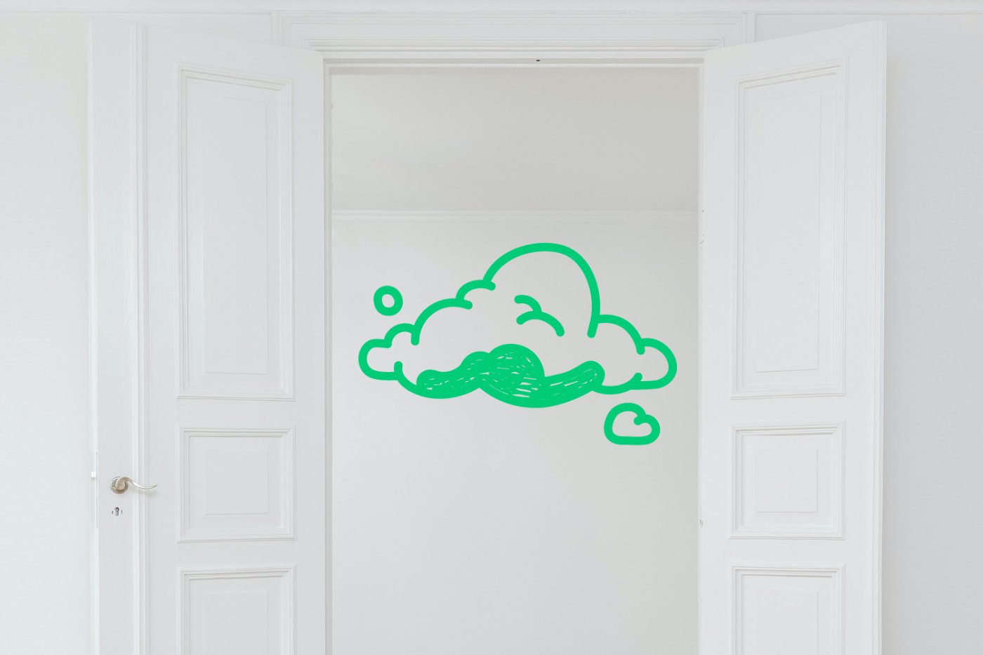Grafik Tür mit Wolke noventic group Grafik Tür mit Wolke noventic group