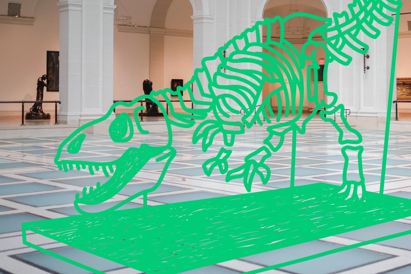 Grafik Dinosaurier Urlaub zu Hause noventic group